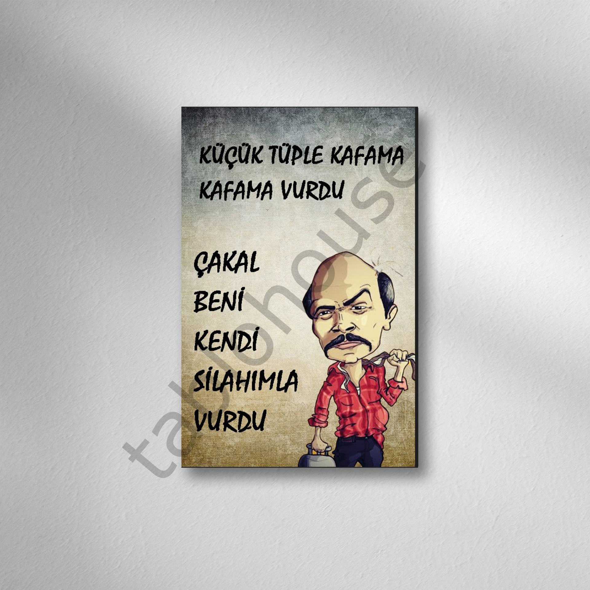 Tüpçü Fikret Retro Ahşap Poster