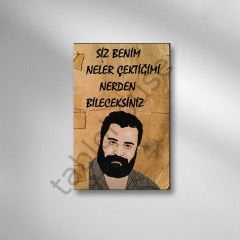 Ahmet Kaya Retro Ahşap Poster