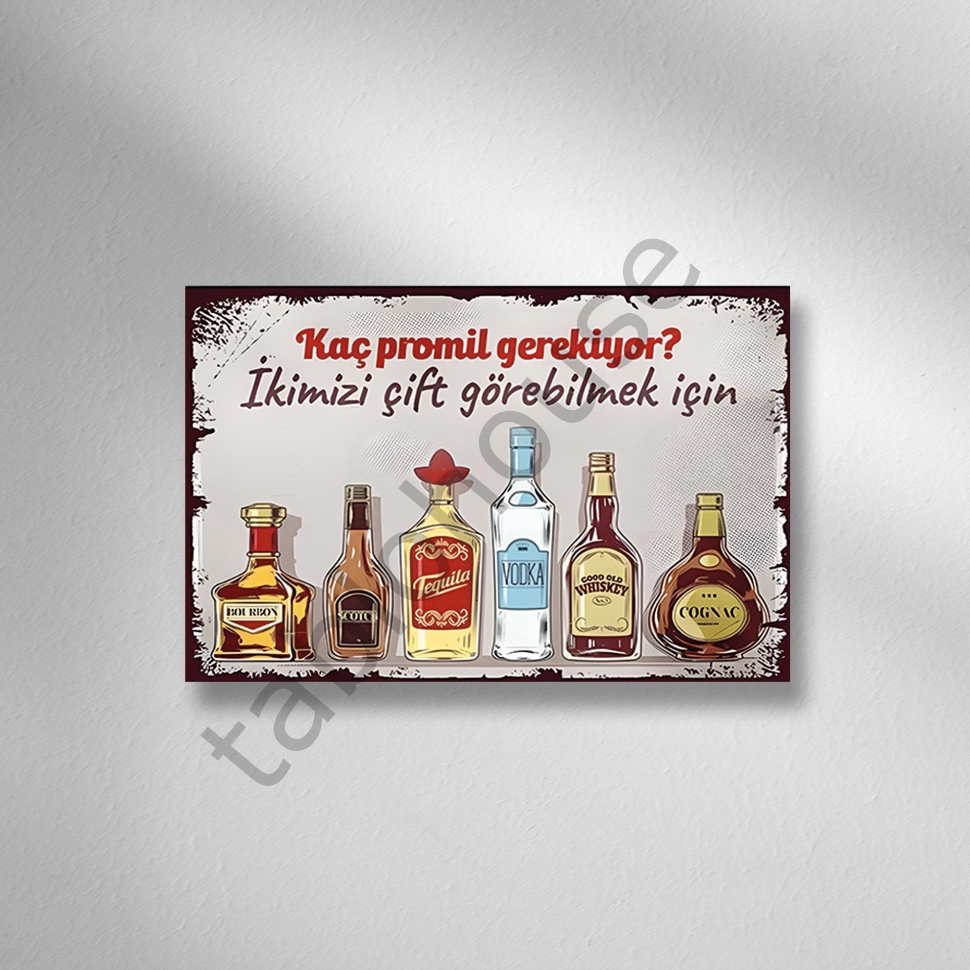 Kaç Promil Gerekiyor ? Retro Ahşap Poster