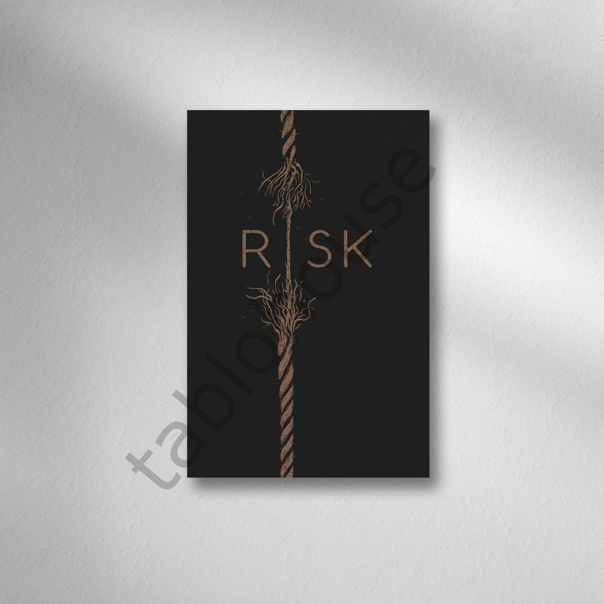 Risk  Retro Ahşap Poster