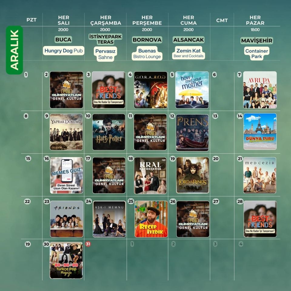 Quiz Night - Etkinlik Biletleri