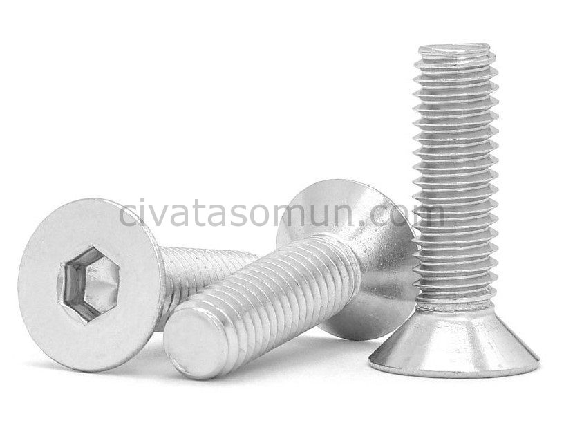 DIN 7991 A2 Paslanmaz HB İmbus Civatalar M16 - X 40