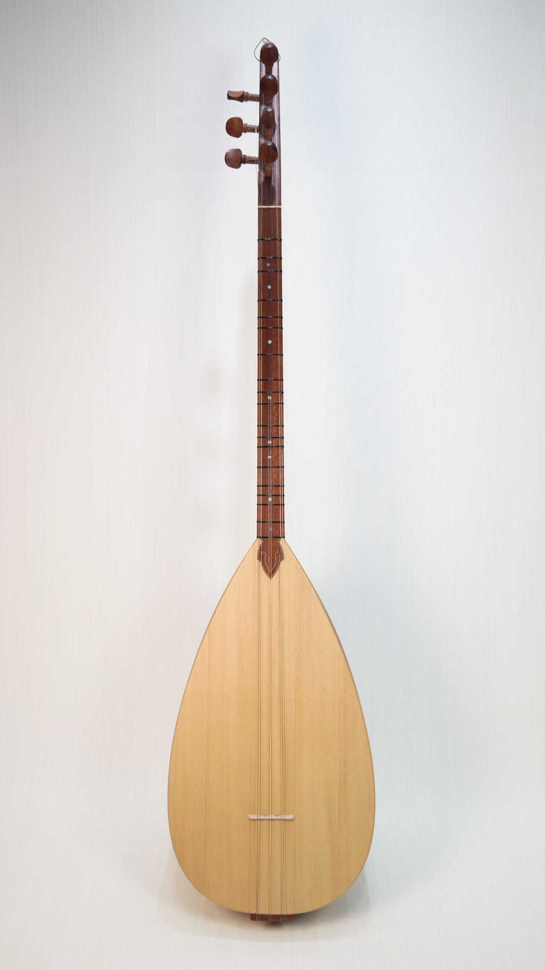 Telli Çalgı Yapım Kısa Sap Profesyonel Yaprak Dut Bağlama