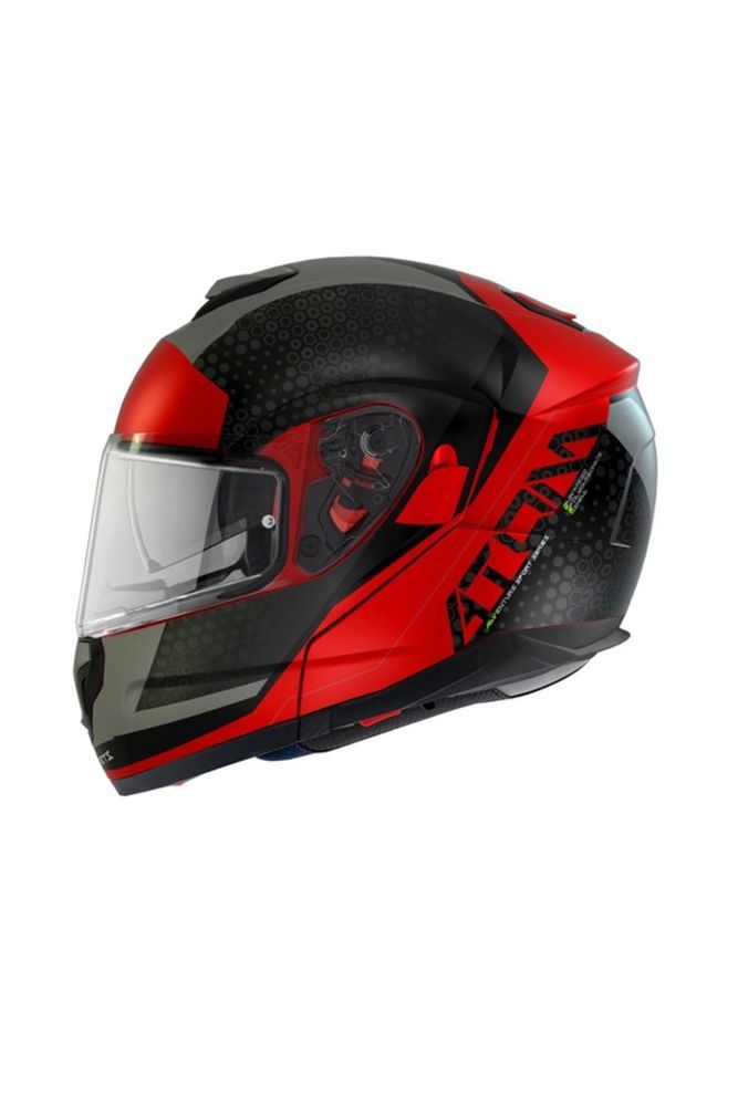 Kask Atom Sv Adventure A5 Çene Açılır Motosiklet Kaskı Mat Kırmızı