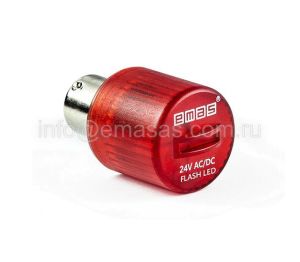 Emas IKMF024K Kırmızı 24V AC/DC Flaşörlü Led