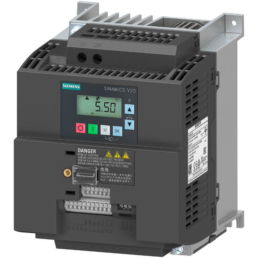 Siemens 6SL3210-5BB23-0UV1 V20 3 kW Monofaze Hız Kontrol Sürücü