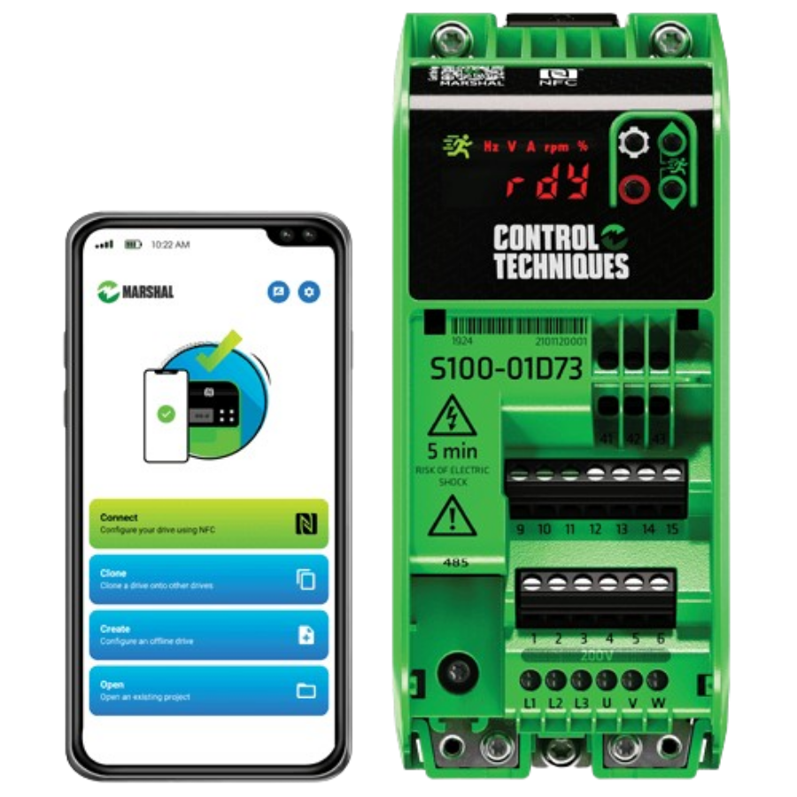 CT Nidec S100-01233-0A0000 Trifaze 0.37 kW Sürücü