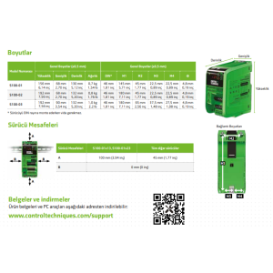 CT Nidec S100-03413-0A0000 Trifaze 3 kW Sürücü