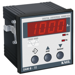 Kael DAM-B-72 Aşırı Akım Setli Universal 220V AC Ampermetre