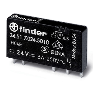 Finder F.34.51.7.024.5010 1 CO 24V DC 6A İnce Tip PCB Röle