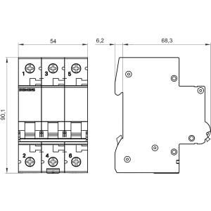 Siemens 5SL6320-7YA 6kA C Tipi 20 Amper Üçlü Otomatik Sigorta