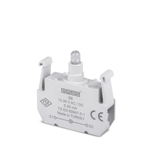 Emas B6 12-30V AC/DC LED'li Sinyal Blok Kırmızı