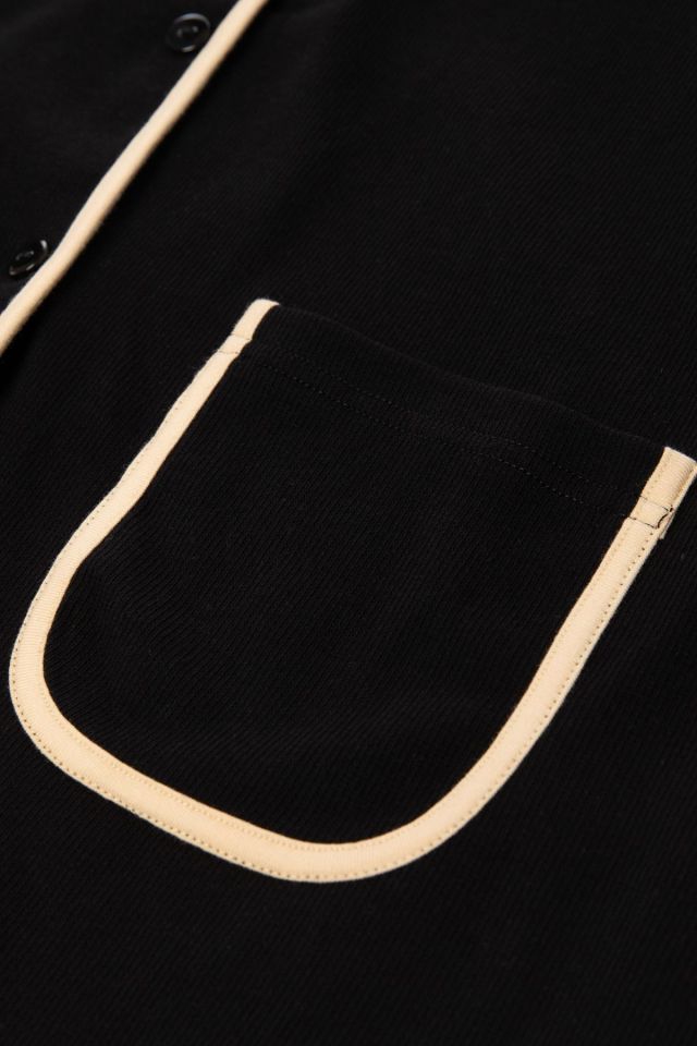 Kadın Pamuklu Kaşkorse Uzun Kollu Ara Biyeli Cep Detaylı Gömlek Yaka Ten Pijama Takımı KO70143 - XL