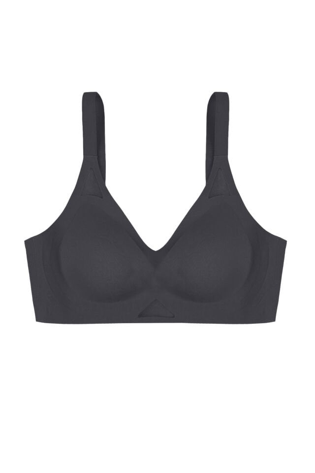 Balensiz Push Up Dikişsiz Çıkarılabilir Pedli Nefes Alan Sporcu Sütyen 80B - Siyah