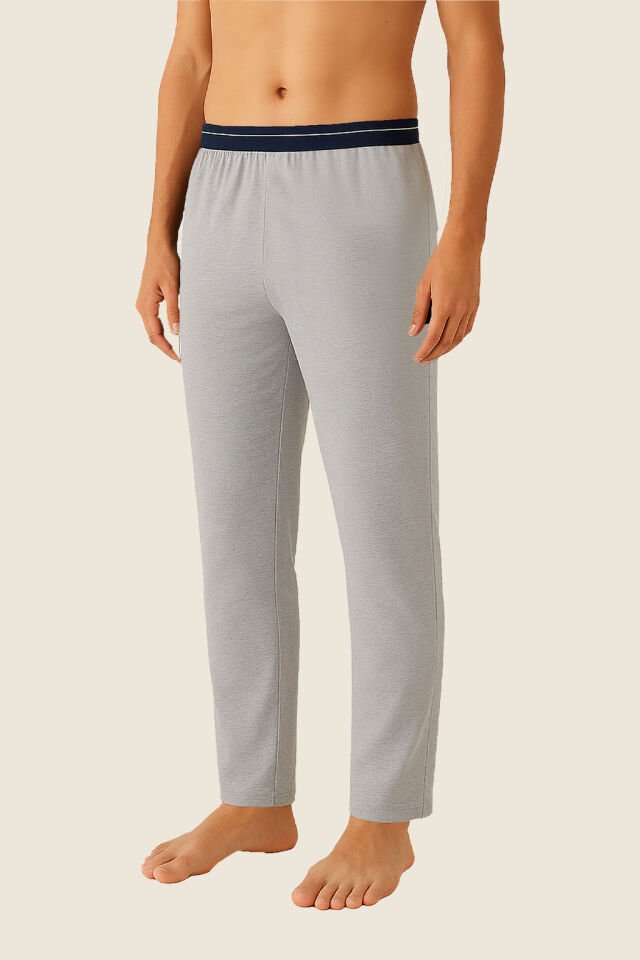Erkek 2'li Ekonomik Lastikli Pijama Altı 2XL