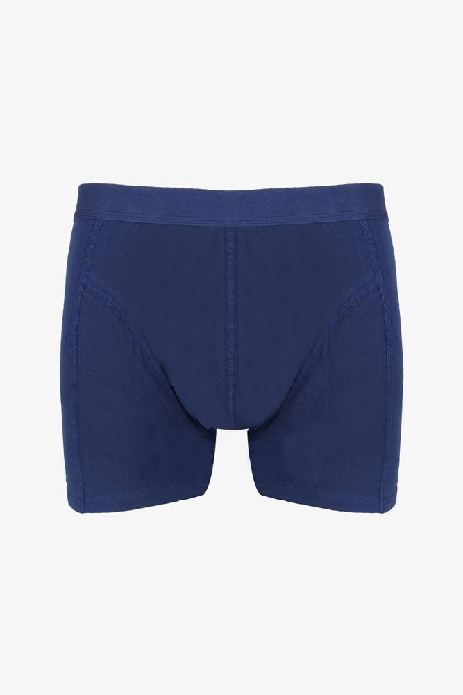 Erkek Tekli Desenli Pamuklu Boxer 2XL - Mavi
