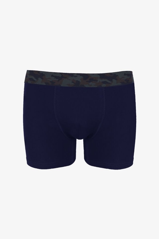 Erkek Tekli Pamuklu Likralı Boxer 2XL - Renkli