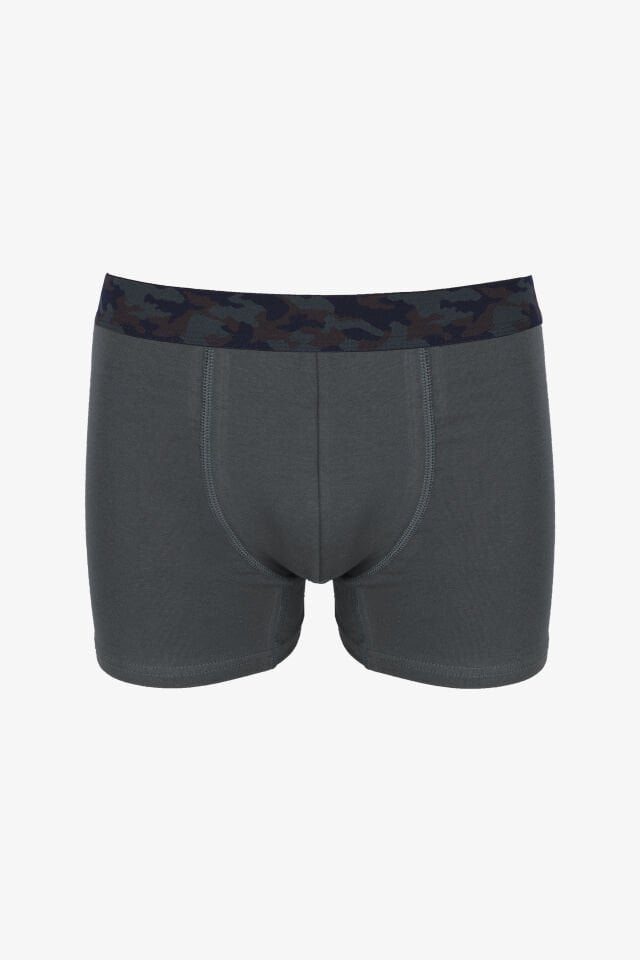 Erkek Tekli Pamuklu Likralı Boxer 2XL - Renkli