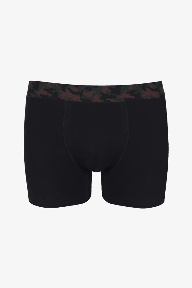 Erkek Tekli Pamuklu Likralı Boxer 2XL - Renkli