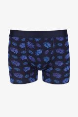 Erkek 2'li Pamuklu Likralı Boxer KO9004BX-4 Palmiye Desen ve Lacivert - XL - KO9004BX-4 Palmiye Desen ve Lacivert - XL
