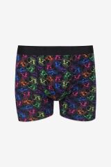 Erkek 2'li Pamuklu Likralı Boxer KO9004BX-1 Kuru Kafa Desen ve Lacivert - 2XL - KO9004BX-1 Kuru Kafa Desen ve Lacivert - 2XL