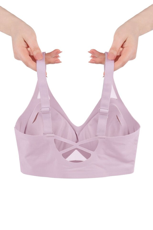 Balensiz Push Up Dikişsiz Çıkarılabilir Pedli Nefes Alan Sporcu Sütyen 75B - Gül Kurusu