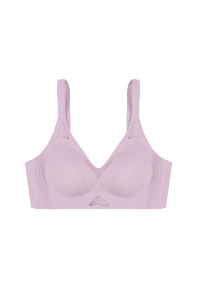 Balensiz Push Up Dikişsiz Çıkarılabilir Pedli Nefes Alan Sporcu Sütyen 75B - Gül Kurusu