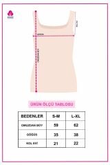 Kadın Kalın Askılı Lazer Kesim Atlet Ten - S/M - Ten - S/M