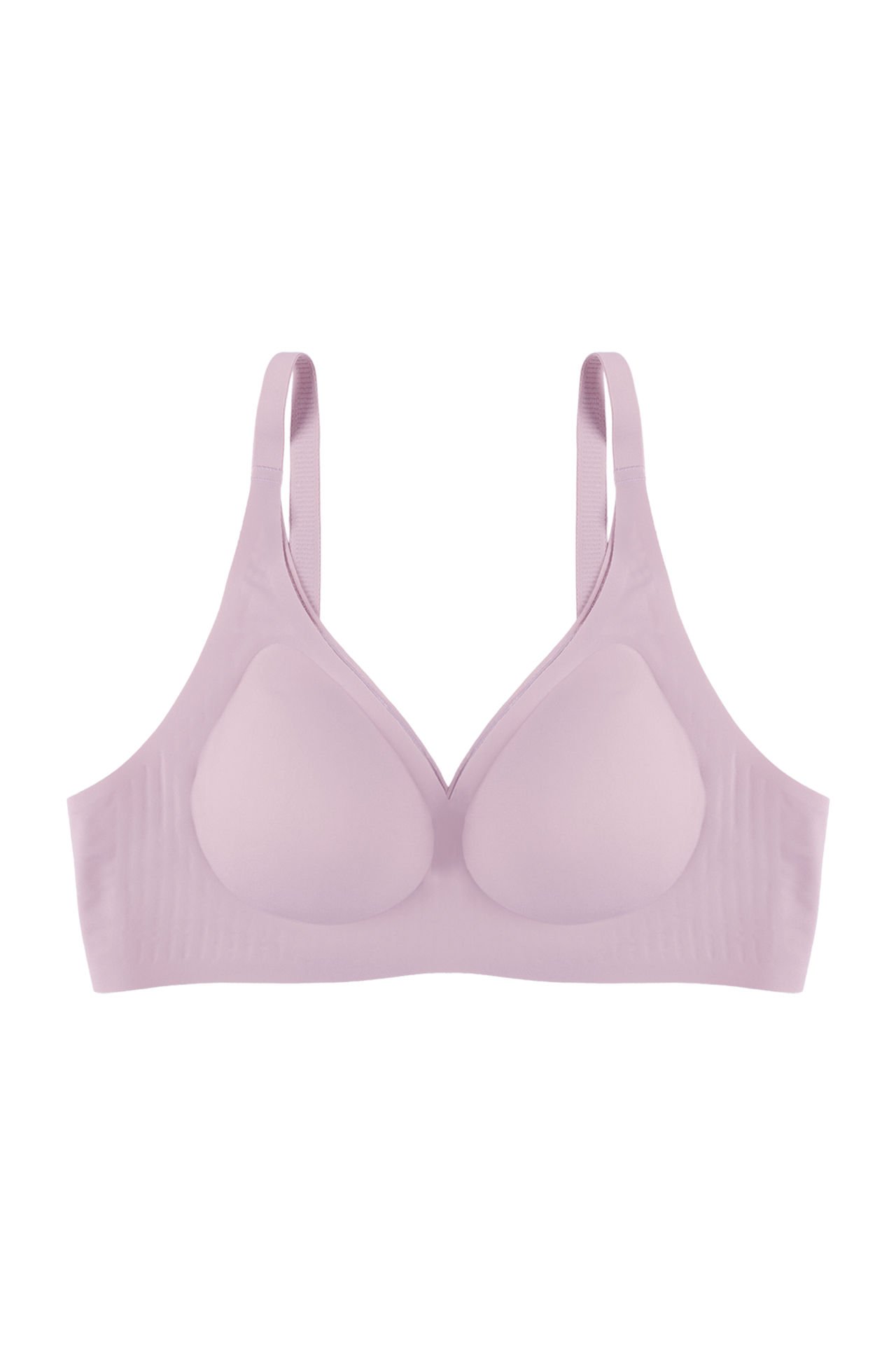 Balensiz Lazer Dikişsiz Kaplı Dekolteli Büstiyer Sütyen 75B - Pembe