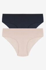 2’li Lazer Kesim Dikişsiz Basic Iz Yapmaz Külot KO5500LZR-1 Siyah-Beyaz - S/M - KO5500LZR-1 Siyah-Beyaz - S/M