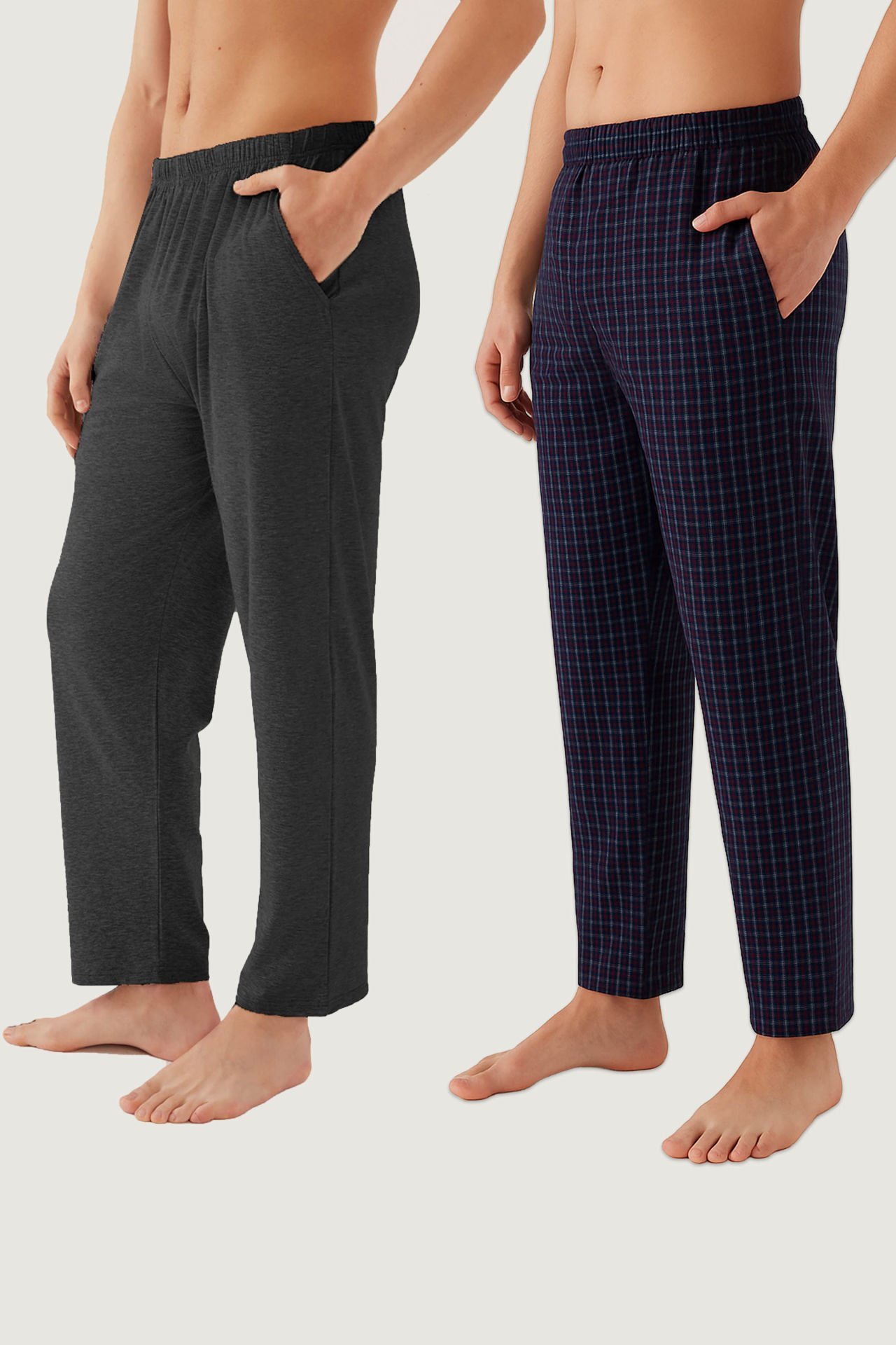 Erkek Pamuklu  2'li Tek Alt Pijama 2XL
