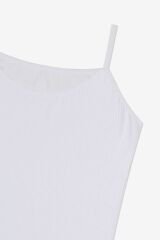 Kadın Pamuklu Likralı Fitilli İp Askılı Atlet 5161-5Ekru - L/XL - 5161-5Ekru - L/XL