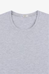 Erkek Gri Melanj Alt Desenli Şortlu Pijama Takımı KO6305TS-3 Üst Gri Melanj Alt Desenli - 2XL - KO6305TS-3 Üst Gri Melanj Alt Desenli - 2XL