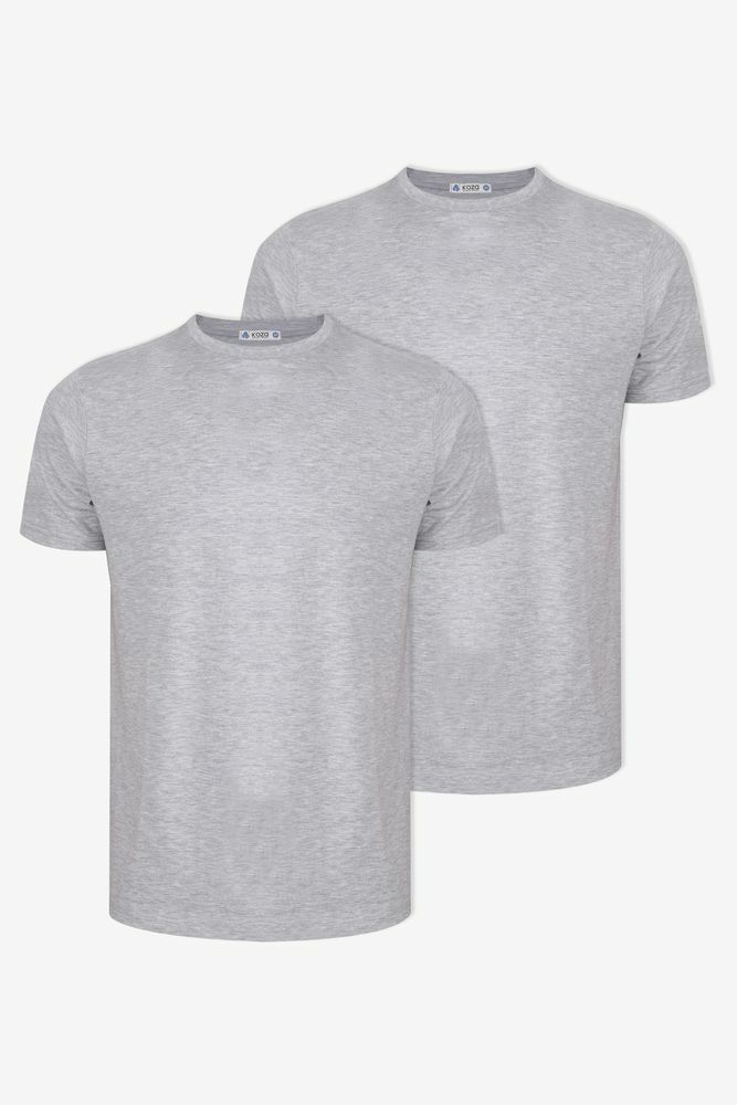 Erkek 2'li Basic Likralı T-Shirt
