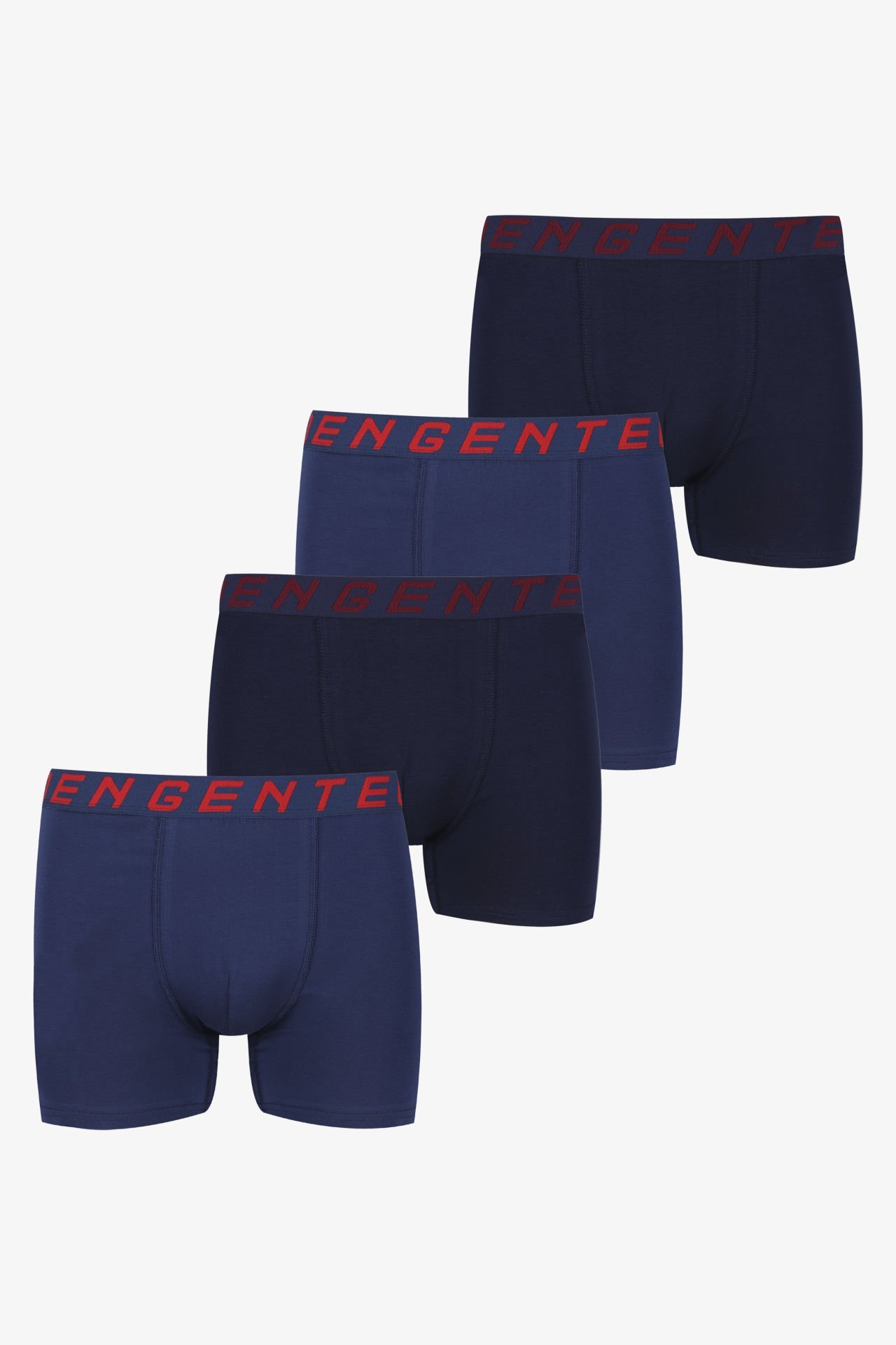 Erkek 4'lü Pamuklu Likralı Boxer 2XL - Lacivert