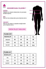 Kadın Kısa Kollu Viskon Kalp Desenli Şortlu Pijama Takımı KO70101 Kalp Desen - L - KO70101 Kalp Desen - L
