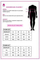 Kadın Pamuklu Basic Pijama Takımı KO7402PJ-1 Limon Sarı Üst Alt Empirme - XL