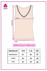 Kadın 2'li Dantel Detaylı Atlet Siyahbeyaz - L/XL - Siyahbeyaz - L/XL