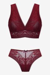 Kadın Kalın Askılı Dantelli Büstiyer Takım 80275 Gül Kurusu - 85B - 80275 Gül Kurusu - 85B