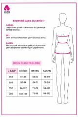 Kadın Danger Yazılı Lastikli Dantelli Büstiyer Takım 80227 Ekru - 80B - 80227 Ekru - 80B