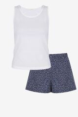 Kadın Pamuklu Çıtır Çiçek Desenli Şortlu Pijama Takımı KO7205TS-6 Çıtır Çiçek Desen - S