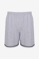 Erkek Gri Melanj Karyoka Dikişli Şortlu Pijama Takımı KO6305TS-1 Gri Melanj - L - KO6305TS-1 Gri Melanj - L