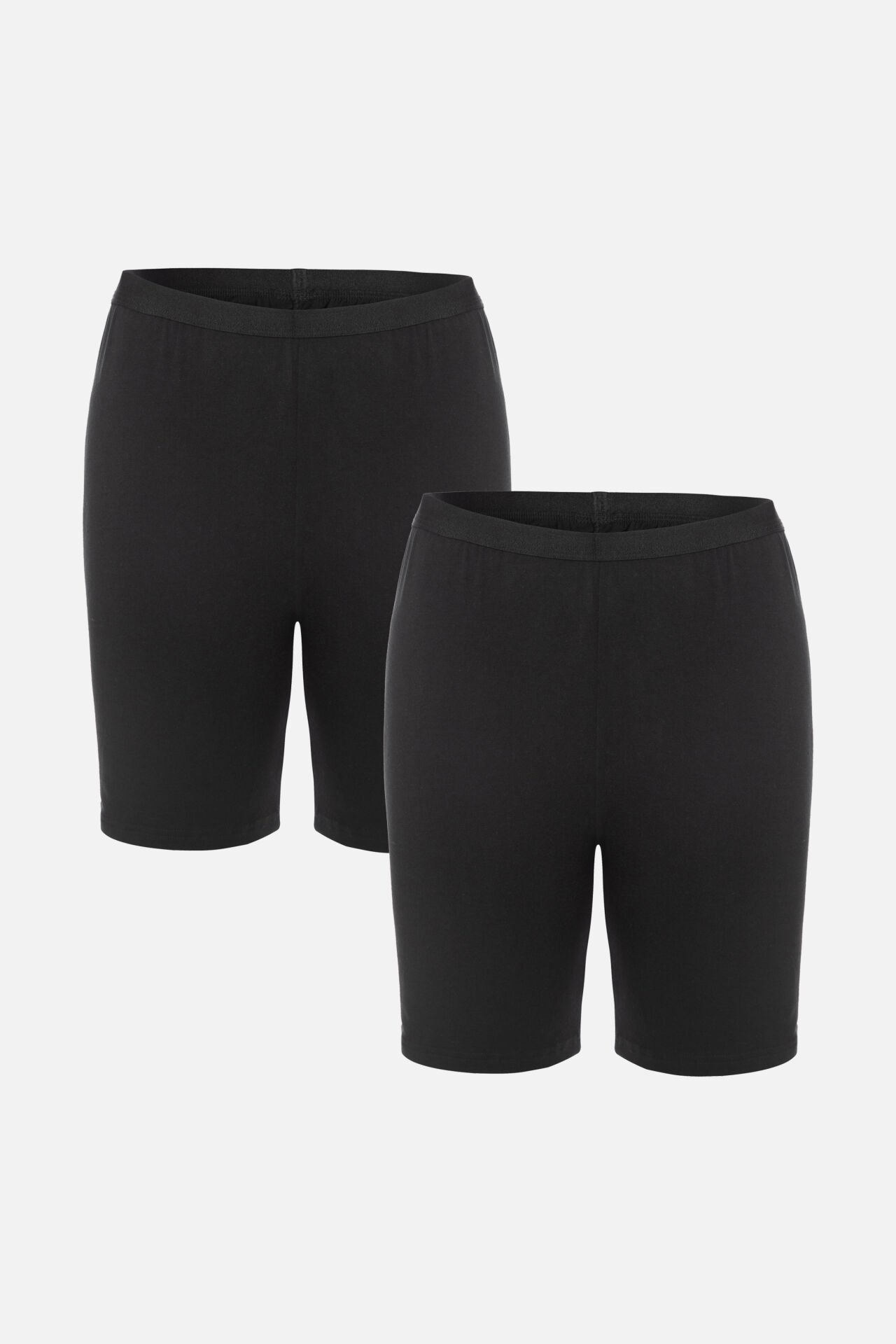 Kadın Viskon Yumuşak Tuşe İkili İçlik Tayt Siyah - 2XL