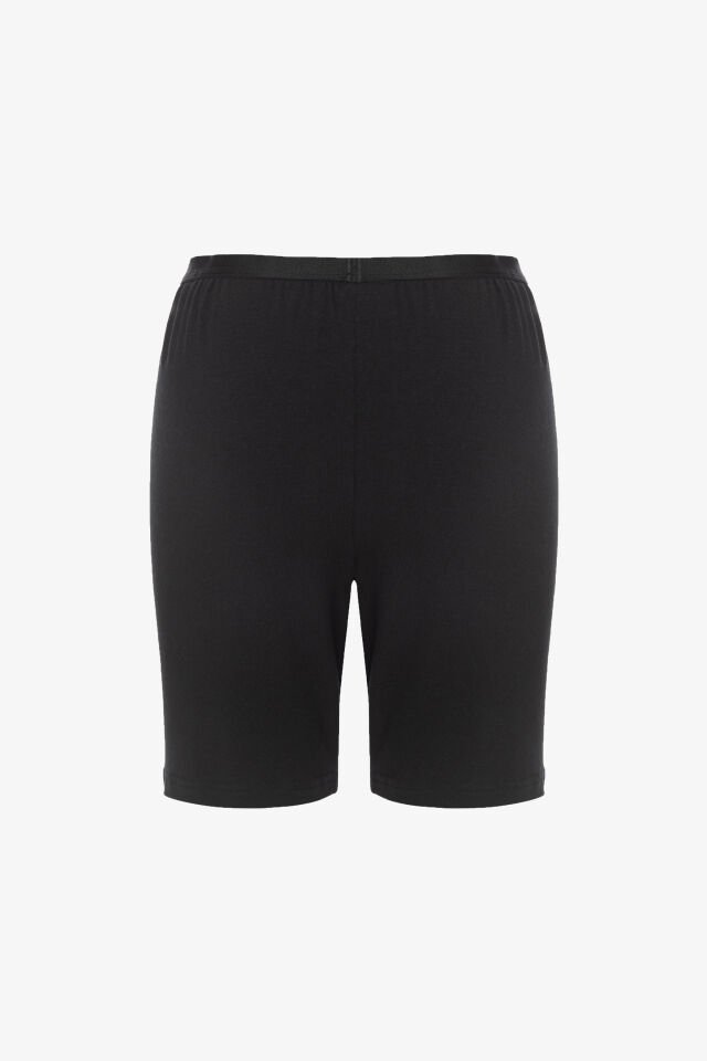 Kadın Viskon Yumuşak Tuşe İkili İçlik Tayt Siyah - 2XL