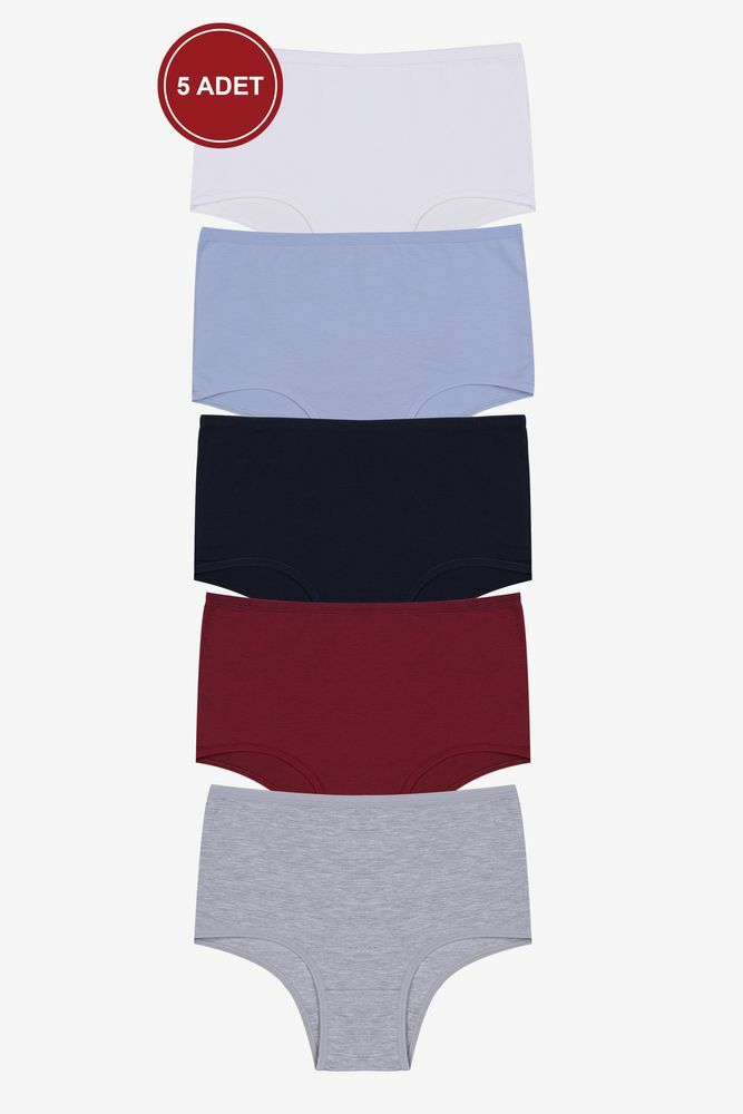 Kadın 5'li Likralı Ekstra Yüksek Bel Külot Ten - XL - Ten - XL