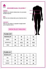 Kadın Yan Bağcık Detaylı Pamuklu Crop Şort Pijama Takımı KO7202Ş-2 Pembe Kalp - M