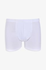 Erkek 2'li Pamuklu Likralı Lastikli Boxer 9177 beyaz-füme - XL - 9177 beyaz-füme - XL