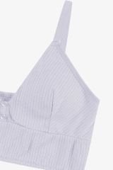 Kadın Fitilli Düğme Detaylı Büstiyer 80573 Gök Mavi - 75B - 80573 Gök Mavi - 75B