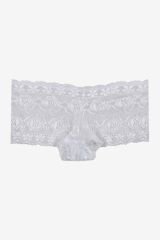Kadın 3'lü Dantelli Şort Boxer Külot 50335 siyah-ekru-kırmızı - S/M - 50335 siyah-ekru-kırmızı - S/M