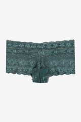 Kadın 3'lü Dantelli Şort Boxer Külot 50335 siyah-ekru-kırmızı - S/M - 50335 siyah-ekru-kırmızı - S/M
